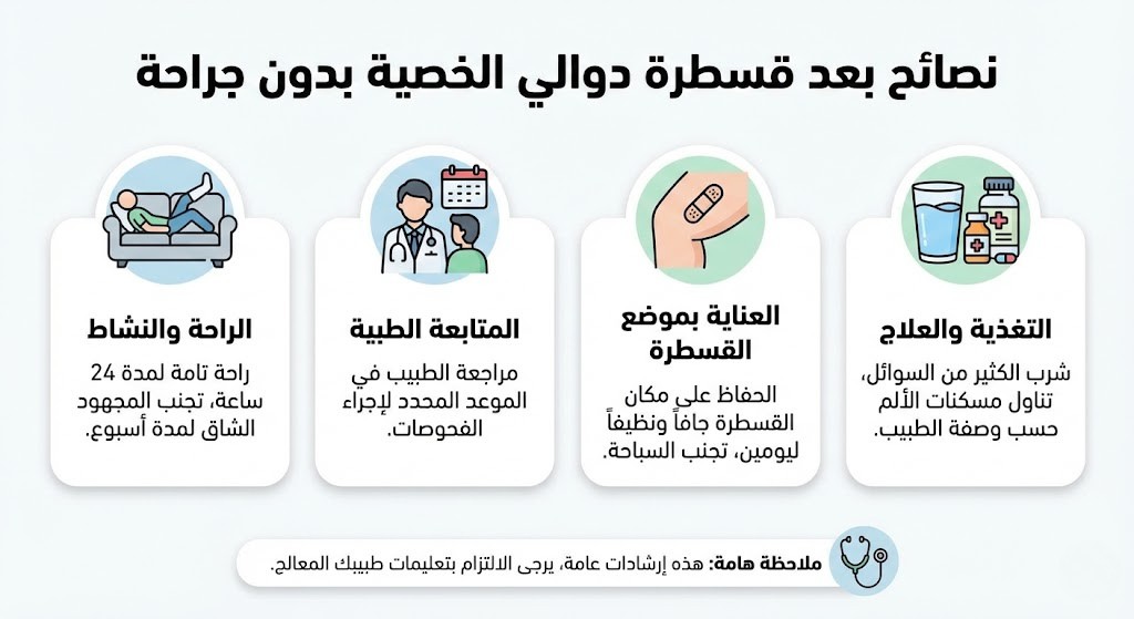 نصائح بعد قسطرة دوالي الخصية بدون جراحة — ما الذي فعلته لتسريع التعافي