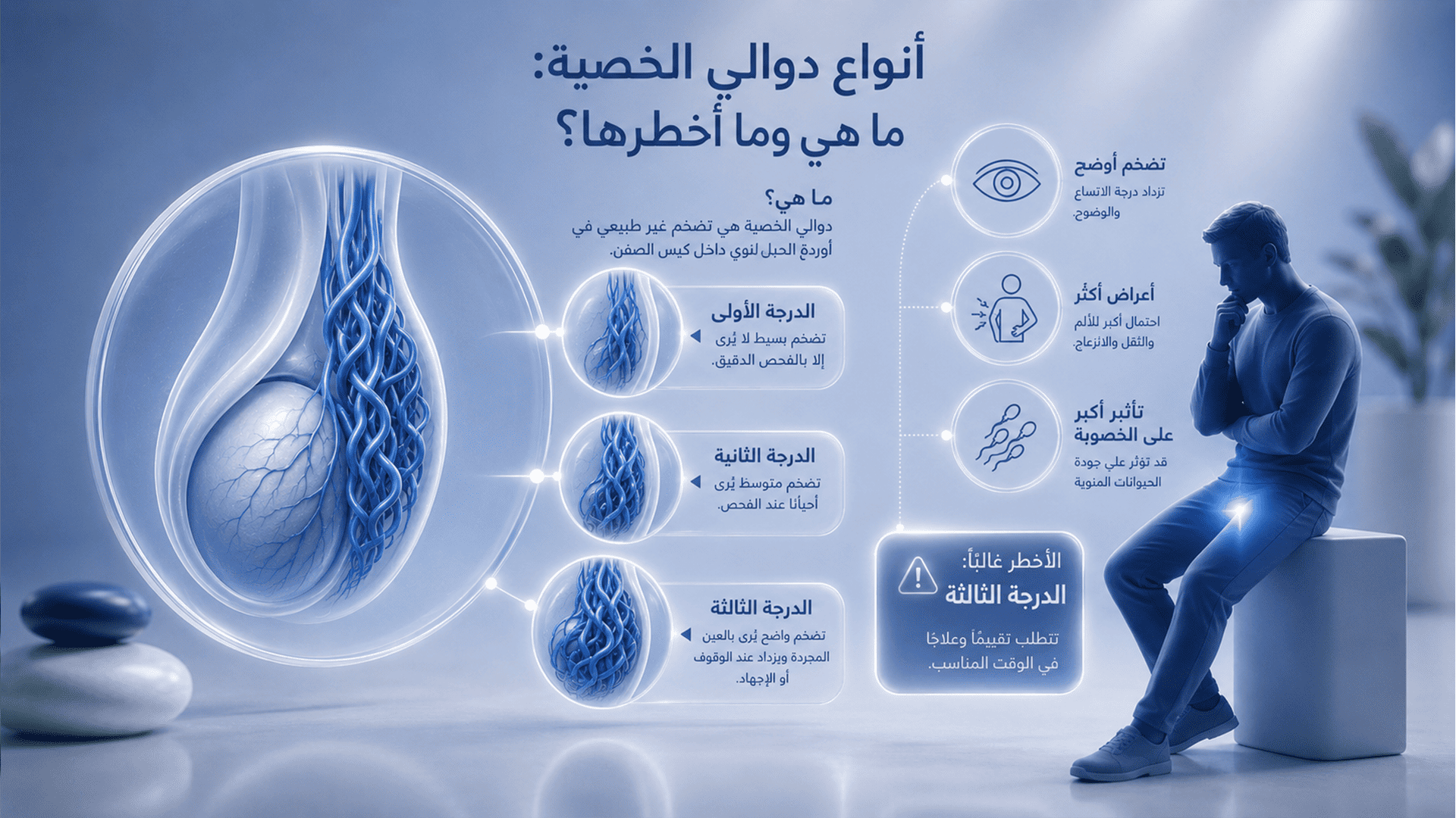 أنواع دوالي الخصية: ما هي وما أخطرها؟